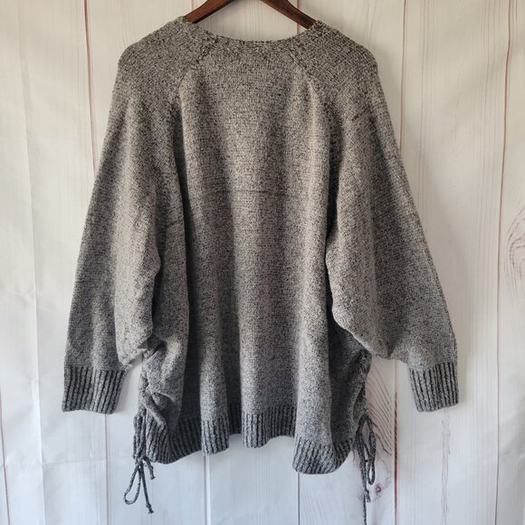Umgee USA Cardigan Sweater, Women’s L, Gray, Open Front, 2 Front Pockets, EUC - Picture 6 of 10